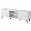 Image de Sanna - meuble TV - 2 portes et 2 niches - 150 cm - Blanc