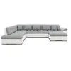 Image de Chuck - canapé panoramique d'angle gauche XXL - convertible avec coffre - 7 places - Gris / Blanc