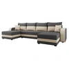 Image de Canape angle fixe BEST MOBILIER 7 places en polyester gris 129 x 313 x 80 cm