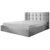 Image de Mael - lit coffre - 160x200 - en tissu - sommier inclus - Gris clair