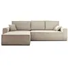 Image de Canape angle fixe BEST MOBILIER 4 places en velours beige 289 x 289 x 86 cm