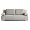 Image de Canape droit BEST MOBILIER 3 places en velours gris 200 x 200 x 77 cm