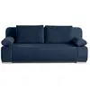 Image de Canape droit BEST MOBILIER 3 places en velours bleu 200 x 200 x 77 cm
