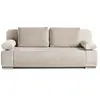 Image de Canape droit BEST MOBILIER 3 places en velours beige 200 x 200 x 77 cm