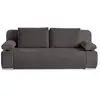 Image de Canape dangle droit fixe best mobilier Elio 3 places en velours cotele gris avec coffre