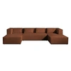 Image de Canape angle fixe 7 places en polyester rouge 176 x 327 x 64 cm
