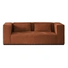 Image de Canape angle fixe 2 places en polyester rouge 196 x 196 x 67 cm