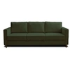 Image de Canape droit LISA DESIGN 3 places en polyester vert 220 x 220 x 84 cm