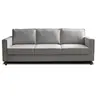 Image de Canape droit LISA DESIGN 3 places en polyester gris 220 x 220 x 84 cm