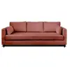 Image de Canape droit LISA DESIGN 3 places en polyester rose 222 x 222 x 85 cm