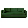 Image de Canape droit LISA DESIGN 3 places en polyester vert 222 x 222 x 85 cm