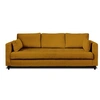 Image de Canape droit LISA DESIGN 3 places en polyester jaune 222 x 222 x 85 cm