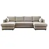 Image de Canape angle fixe LISA DESIGN 7 places en polyester beige 289 x 289 x 85 cm