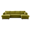 Image de Canape angle fixe LISA DESIGN 7 places en polyester vert 289 x 289 x 85 cm