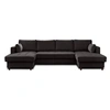 Image de Canape angle fixe LISA DESIGN 7 places en polyester gris 289 x 289 x 85 cm