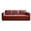 Image de Canape droit LISA DESIGN 3 places en polyester rose 230 x 230 x 85 cm