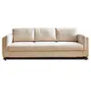 Image de Canape droit LISA DESIGN 3 places en polyester beige 230 x 230 x 85 cm