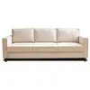 Image de Canape droit LISA DESIGN 3 places en polyester beige 220 x 220 x 84 cm