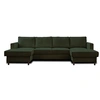 Image de Canape angle fixe LISA DESIGN 7 places en polyester vert 289 x 289 x 84 cm