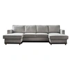 Image de Canape angle fixe LISA DESIGN 7 places en polyester gris 289 x 289 x 84 cm