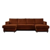 Image de Canape angle fixe LISA DESIGN 7 places en polyester rouge 289 x 289 x 84 cm