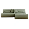 Image de Canape droit 4 places en polyester vert 240 x 240 x 75 cm