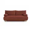Image de Canape droit BEST MOBILIER 3 places en polyester rouge 193 x 193 x 84 cm