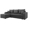 Image de Harvey - Canapé d'angle réversible 4 places convertible avec coffre en tissu - Gris foncé