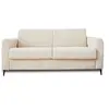 Image de Owen - canapé 3 places convertible express couchage quotidien 140 cm matelas 12 cm en velours côtelé - Beige