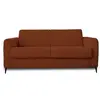 Image de Owen - canapé 3 places convertible express couchage quotidien 140 cm matelas 12 cm en velours côtelé - Terracotta