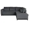 Image de Canape angle fixe BEST MOBILIER 5 places en polyester gris 243 x 243 x 89 cm