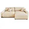 Image de Canape angle fixe LISA DESIGN 4 places en polyester beige 234 x 234 x 78 cm