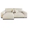 Image de Canape angle fixe 4 places en polyester beige 237 x 237 x 79 cm
