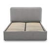Image de Goyave - lit coffre - 140x190 - en tissu - sommier inclus - Gris