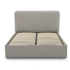 Image de Lit coffre best mobilier 155 x 200 x 100 cm en tissu sommier a lattes pour 2 personnes de couleur beige