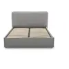 Image de Goyave - lit coffre - 160x200 - en tissu - sommier inclus - Gris