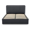 Image de Lit coffre best mobilier 175 x 210 x 100 cm en tissu sommier a lattes pour 2 personnes de couleur gris