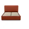 Image de Lit coffre best mobilier 175 x 210 x 100 cm en tissu sommier a lattes pour 2 personnes de couleur rouge