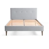 Image de Monet - lit - 160x200 - sommier inclus - en tissu - Gris