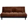 Image de Canape droit BEST MOBILIER 2 places en polyester rouge 186 x 186 x 85 cm