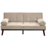 Image de Canape droit BEST MOBILIER 2 places en polyester beige 165 x 165 x 73.5 cm