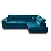 Image de Canape angle fixe BEST MOBILIER 5 places en polyester bleu 269 x 269 x 71 cm