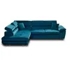 Image de Canape angle fixe BEST MOBILIER 5 places en polyester bleu 269 x 269 x 73 cm