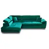 Image de Canape angle fixe BEST MOBILIER 5 places en polyester vert 269 x 269 x 73 cm