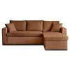 Image de Canape angle fixe BEST MOBILIER 4 places en polyester rouge 222 x 222 x 83 cm