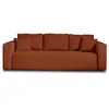 Image de Canape droit BEST MOBILIER 3 places en polyester rouge 226 x 226 x 85 cm
