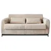 Image de Canape droit LISA DESIGN 3 places en velours beige 195 x 195 x 88 cm