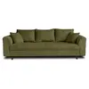 Image de Canape droit LISA DESIGN 3 places en polyester vert 210 x 210 x 81 cm