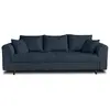 Image de Canape droit LISA DESIGN 3 places en polyester bleu 210 x 210 x 81 cm