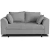 Image de Canape droit LISA DESIGN 2 places en polyester gris 150 x 150 x 81 cm